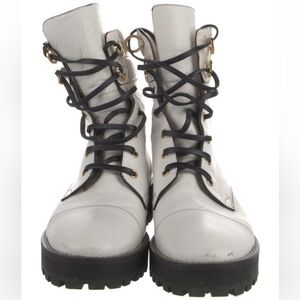 Stuart Weizmann Leather Combat Boots